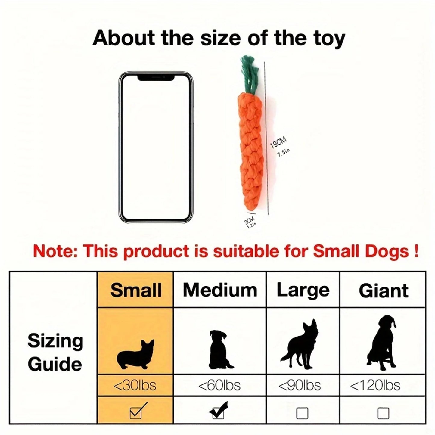 Bite-Resistant Carrot Rope Dog Toy