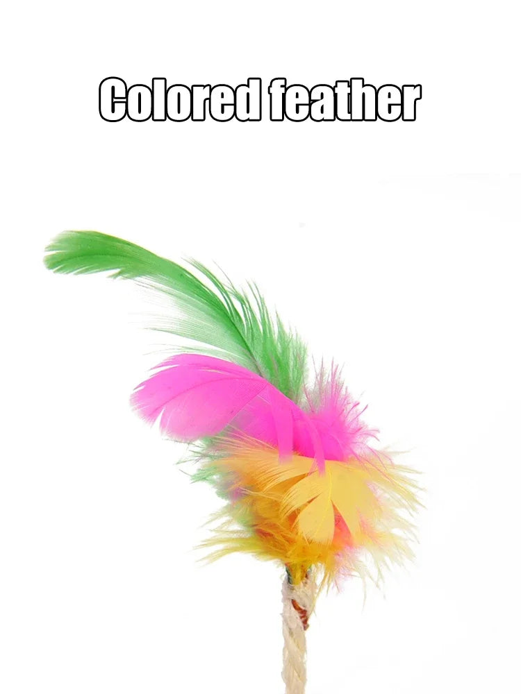 Colorful Feather Interactive Cat Toy Ball