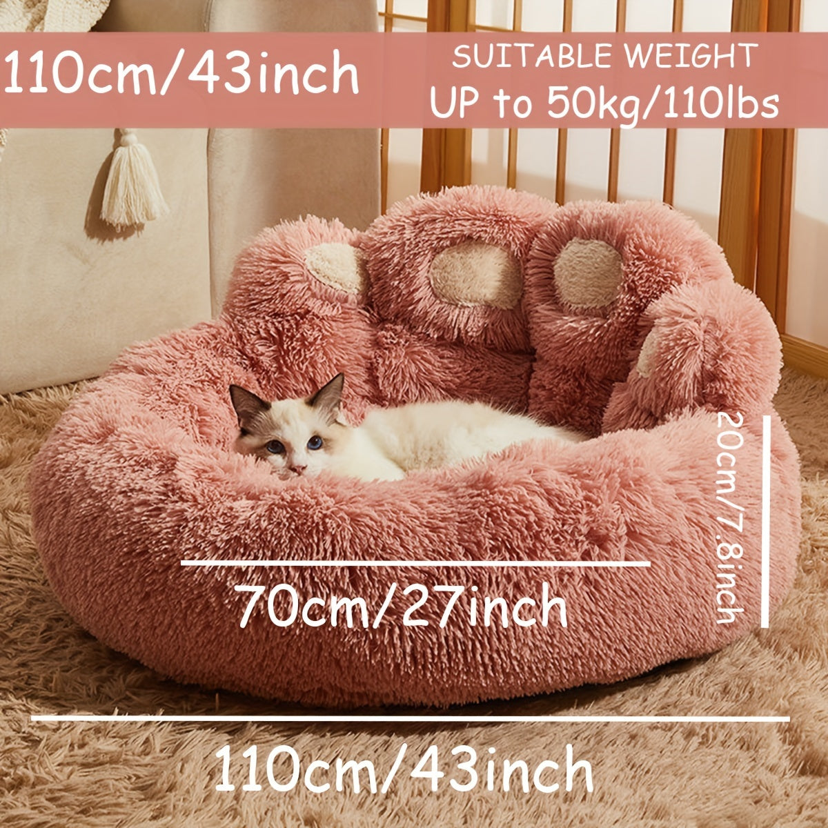 Adorable Bear Claw Shaped Pet Bed