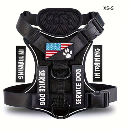 Reflective Service Dog Harness Vest