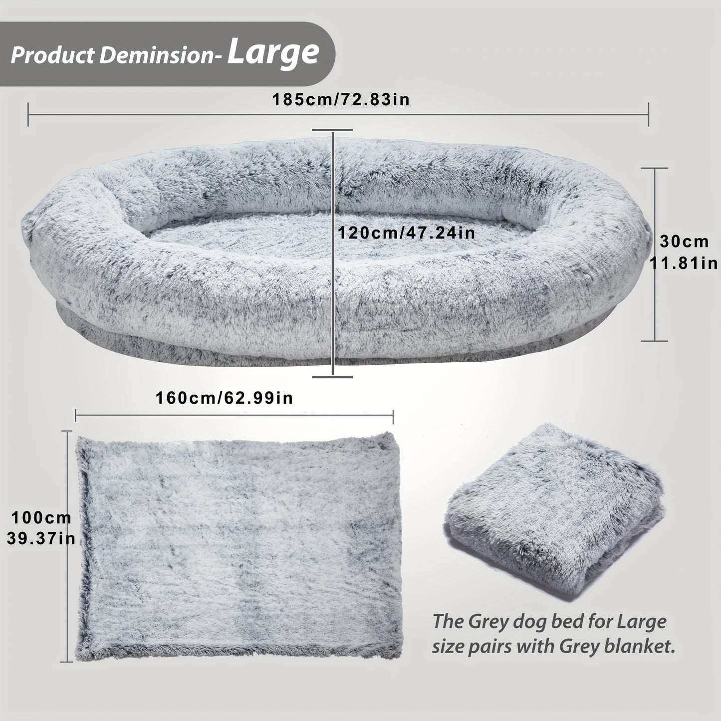 Giant Human-Size Dog Bed for Pets and Adults