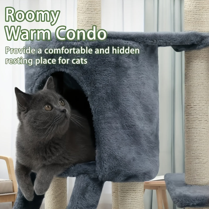 52-inch Cat Tree Tower Apartment Furniture