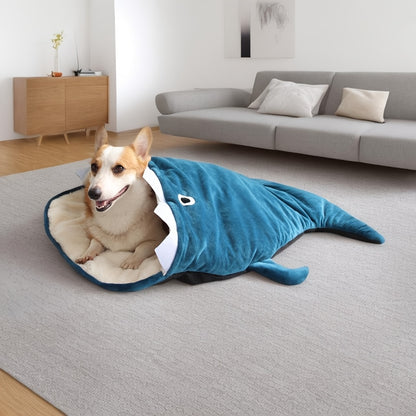 Cartoon Shark Shaped Pet Dog Bed