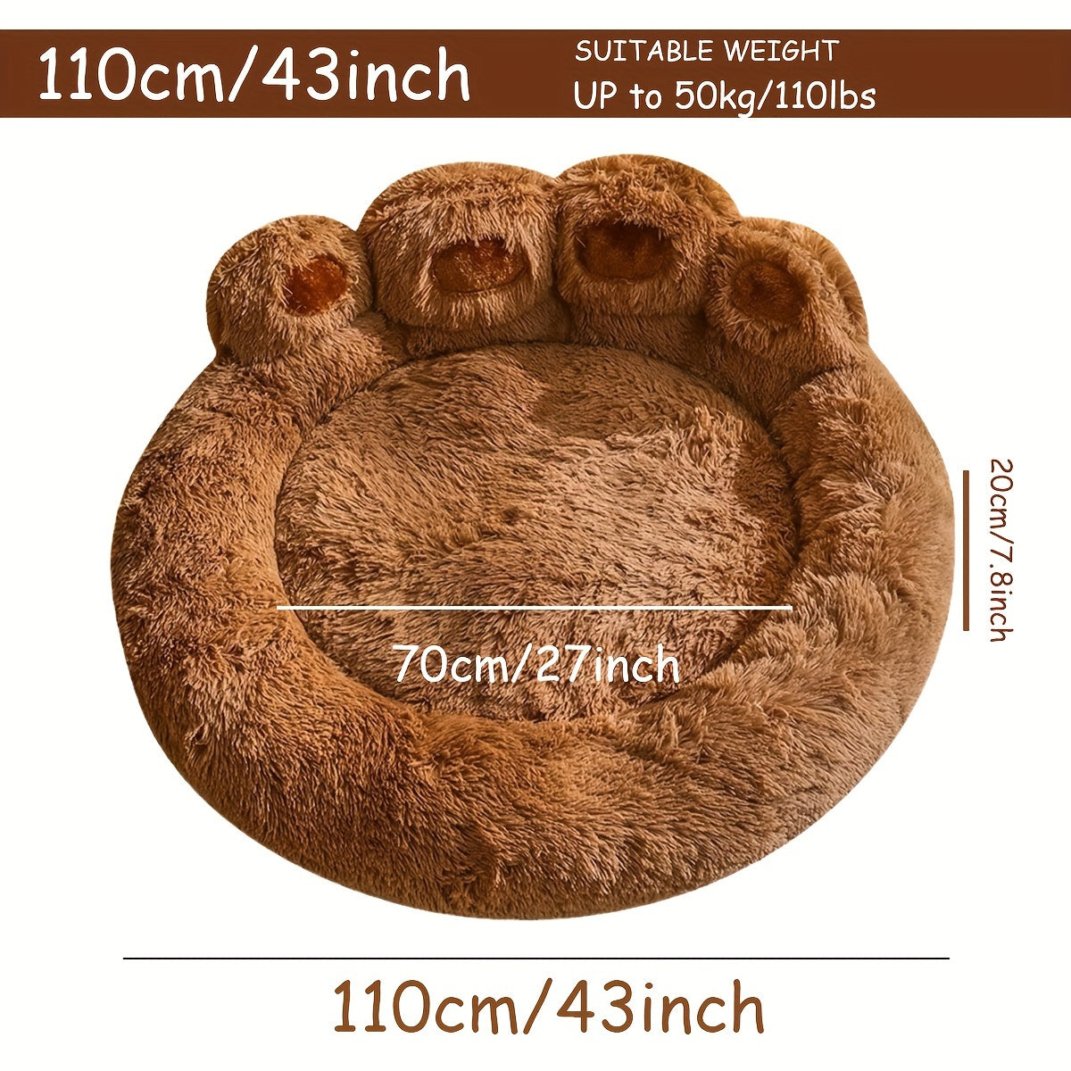 Adorable Bear Claw Shaped Pet Bed