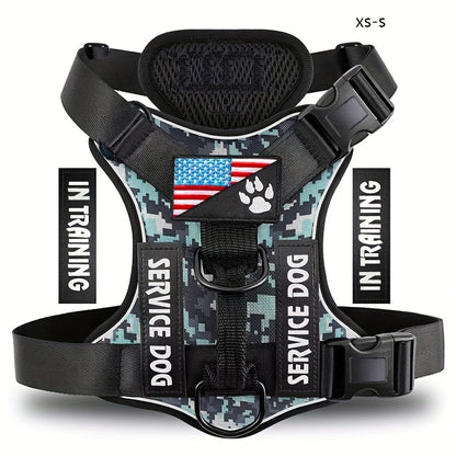 Reflective Service Dog Harness Vest