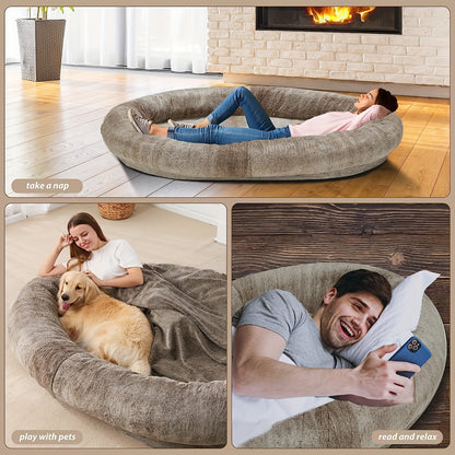 Giant Human-Size Dog Bed for Pets and Adults