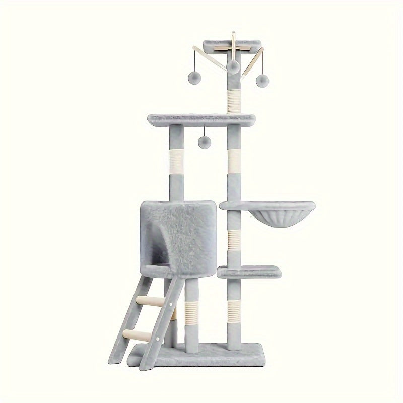 52-inch Cat Tree Tower Apartment Furniture