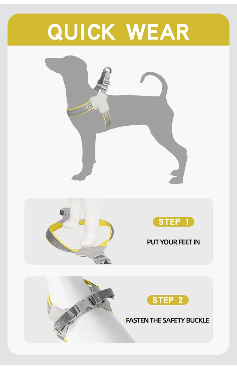 Reflective No-Pull Small Medium Dog Harness