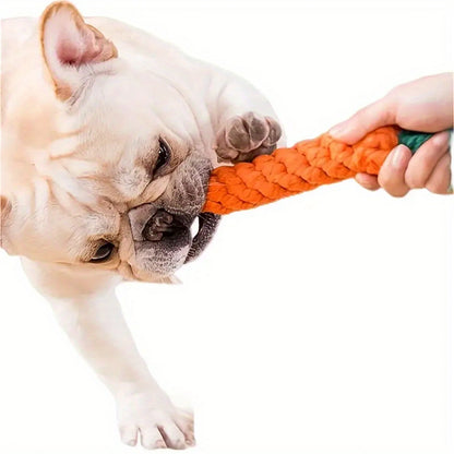 Bite-Resistant Carrot Rope Dog Toy