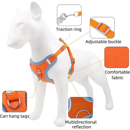 Reflective No-Pull Adjustable Dog Harness