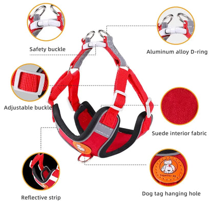 Reflective No-Pull Adjustable Dog Harness
