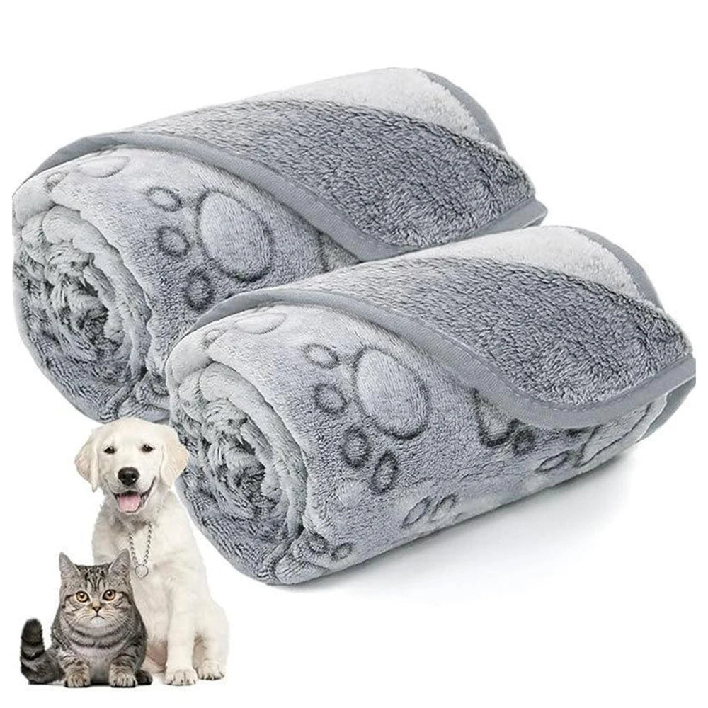 Soft Washable Winter Pet Blanket Grey