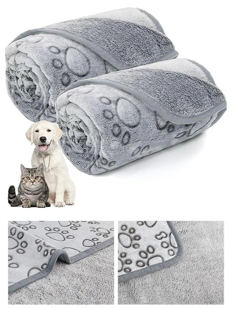 Soft Washable Winter Pet Blanket Grey