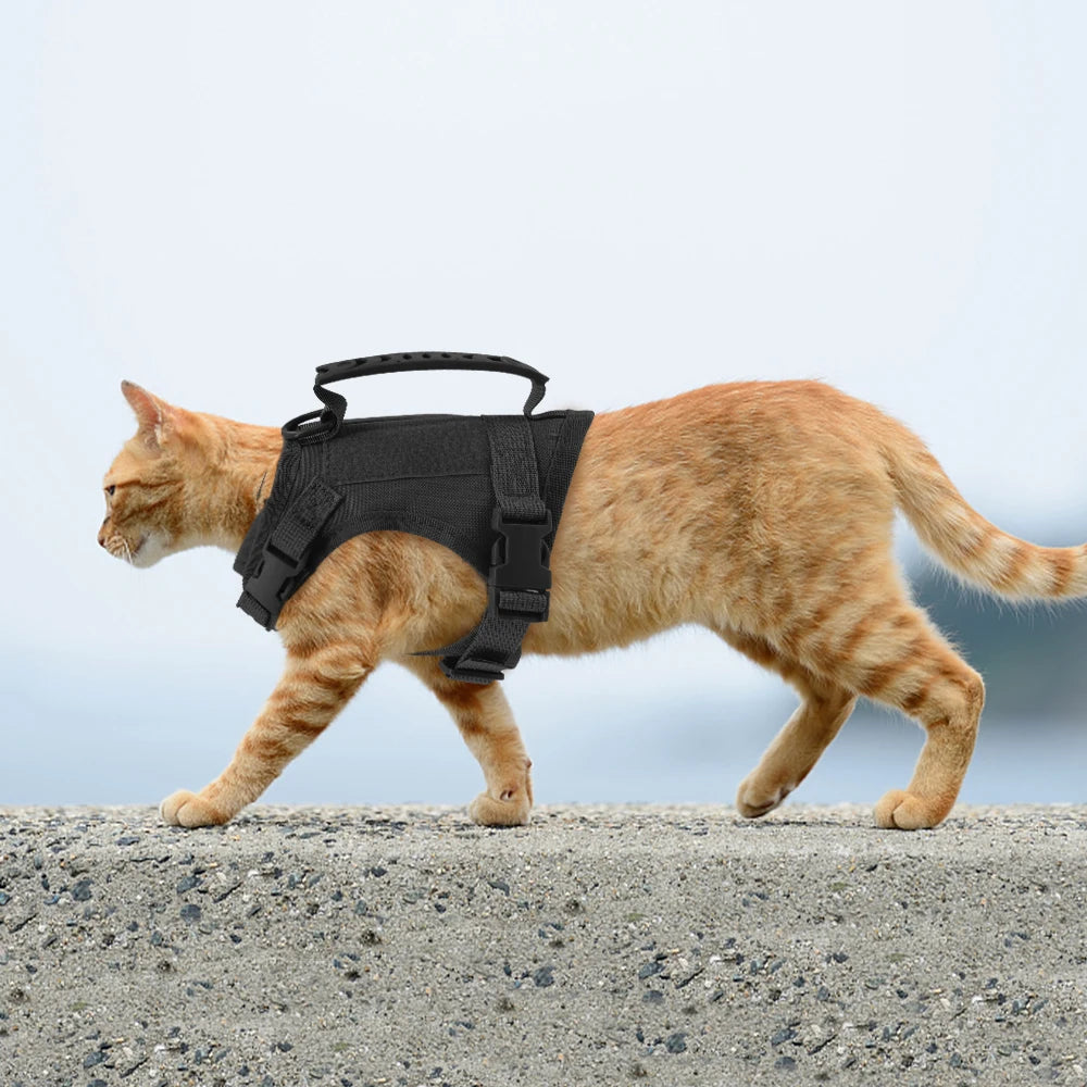 Adjustable Tactical Puppy Harness Leash Kit