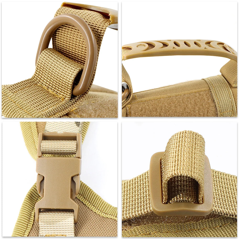 Adjustable Tactical Puppy Harness Leash Kit