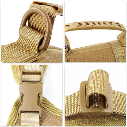 Adjustable Tactical Puppy Harness Leash Kit