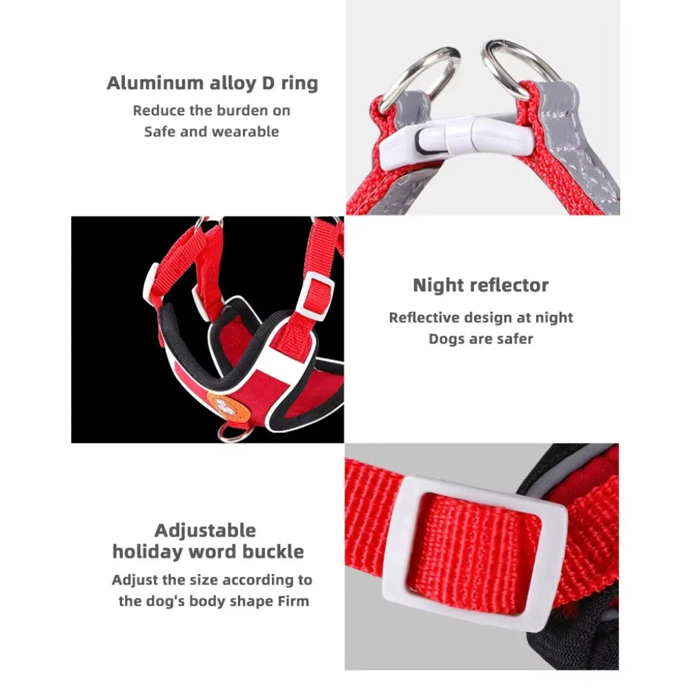 Reflective No-Pull Adjustable Dog Harness