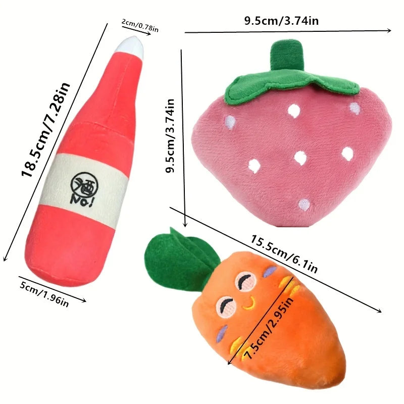 10 Plush Squeaky Puppy Chew Toys