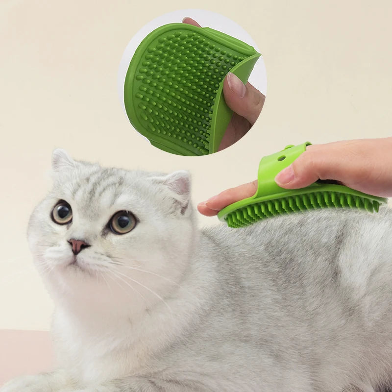Soft Rubber Pet Grooming Massage Brush