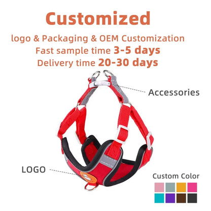 Reflective No-Pull Adjustable Dog Harness