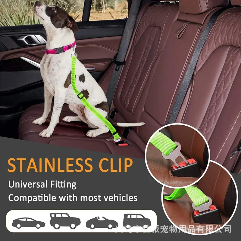 Adjustable Reflective Nylon Dog Seat Belt