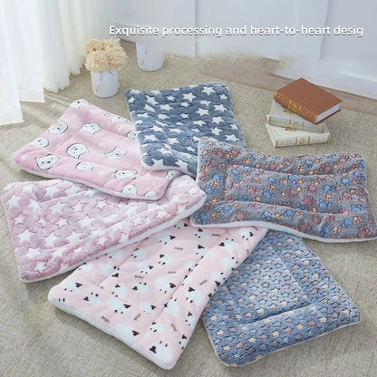 Warm Flannel Pet Sleeping Mat Bed