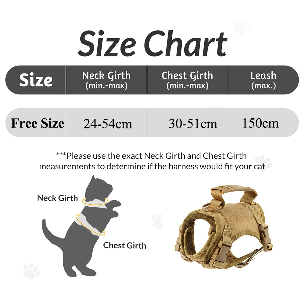 Adjustable Tactical Puppy Harness Leash Kit