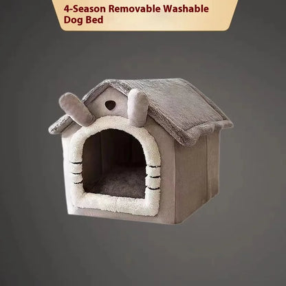 All-Season Removable Washable Pet House Bed