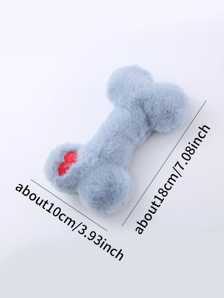 Cute Love Bone Plush Dog Toy