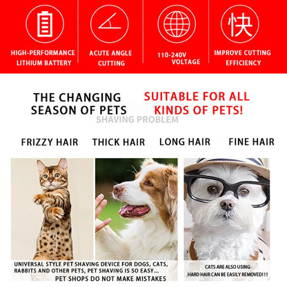 Cordless Professional Pet Hair Clipper