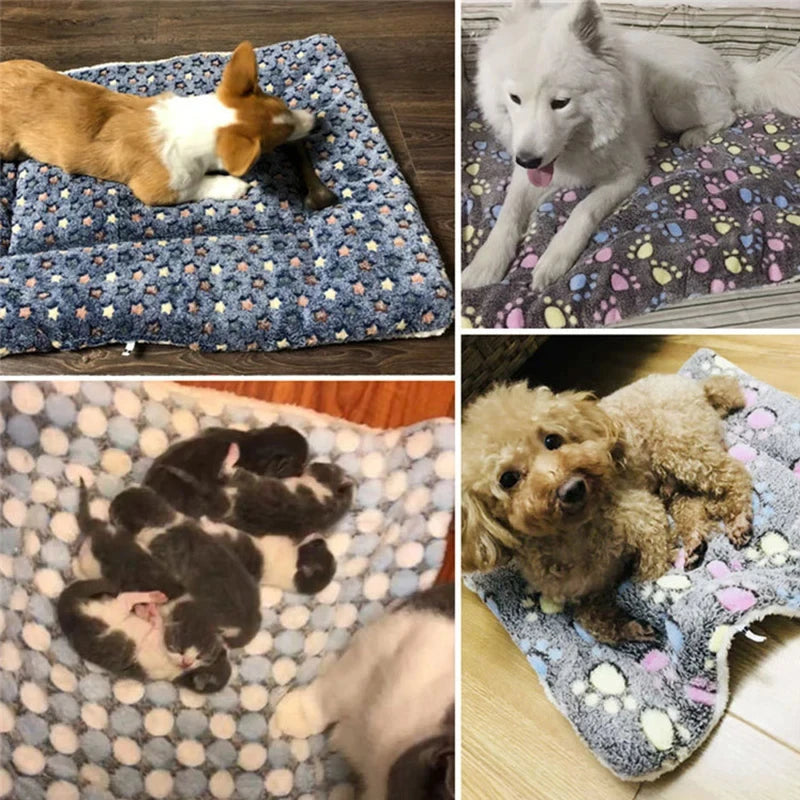 Warm Flannel Pet Sleeping Mat Bed