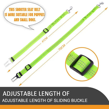 Adjustable Reflective Nylon Dog Seat Belt