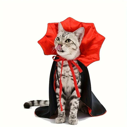 Halloween Vampire Cat Dog Costume Cape
