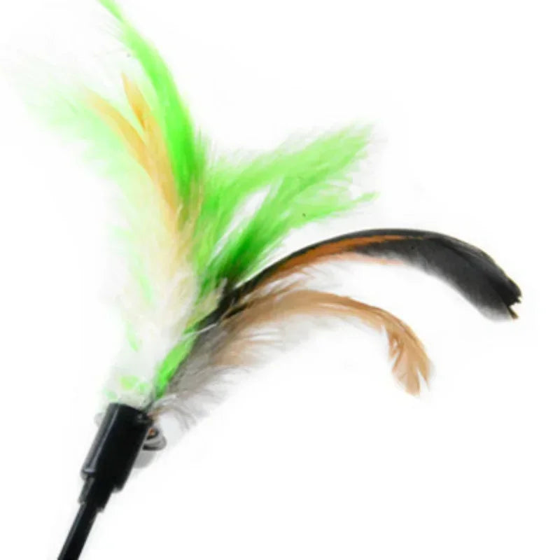 Interactive Cat Feather Bell Rod Toys