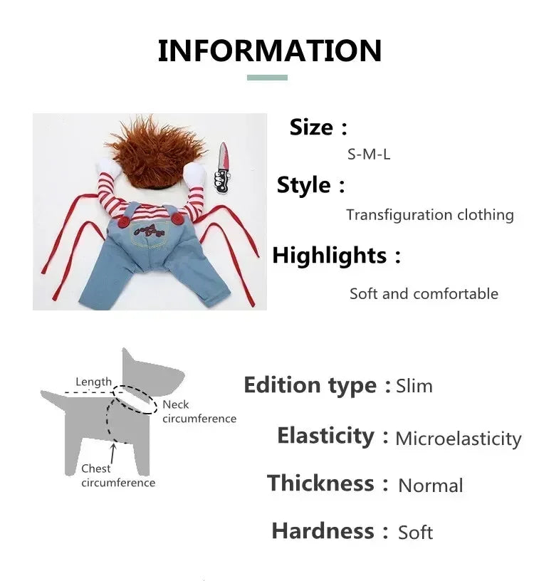 Halloween Dagger Pet Dress Costume Outfit