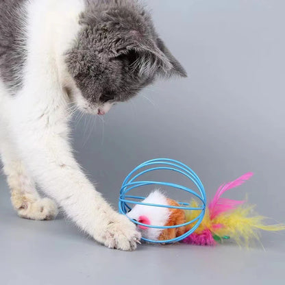 Plush Simulation Mouse Cat Toy Ball