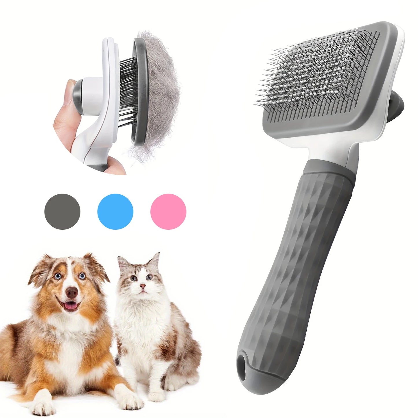 Self-Cleaning Pet Hair Removal Comb
