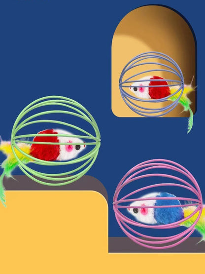 Plush Simulation Mouse Cat Toy Ball