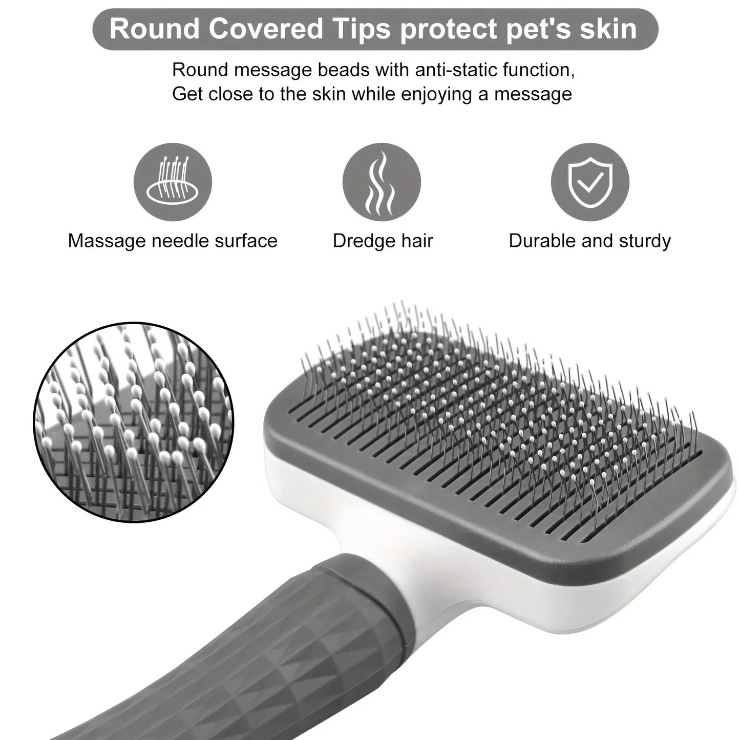 Self-Cleaning Pet Hair Removal Comb