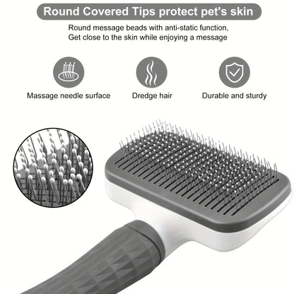 Self-Cleaning Pet Hair Removal Comb