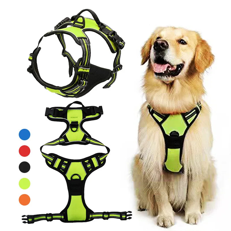Reflective Backless Large Medium Dog Harness
