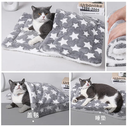 Warm Flannel Pet Sleeping Mat Bed