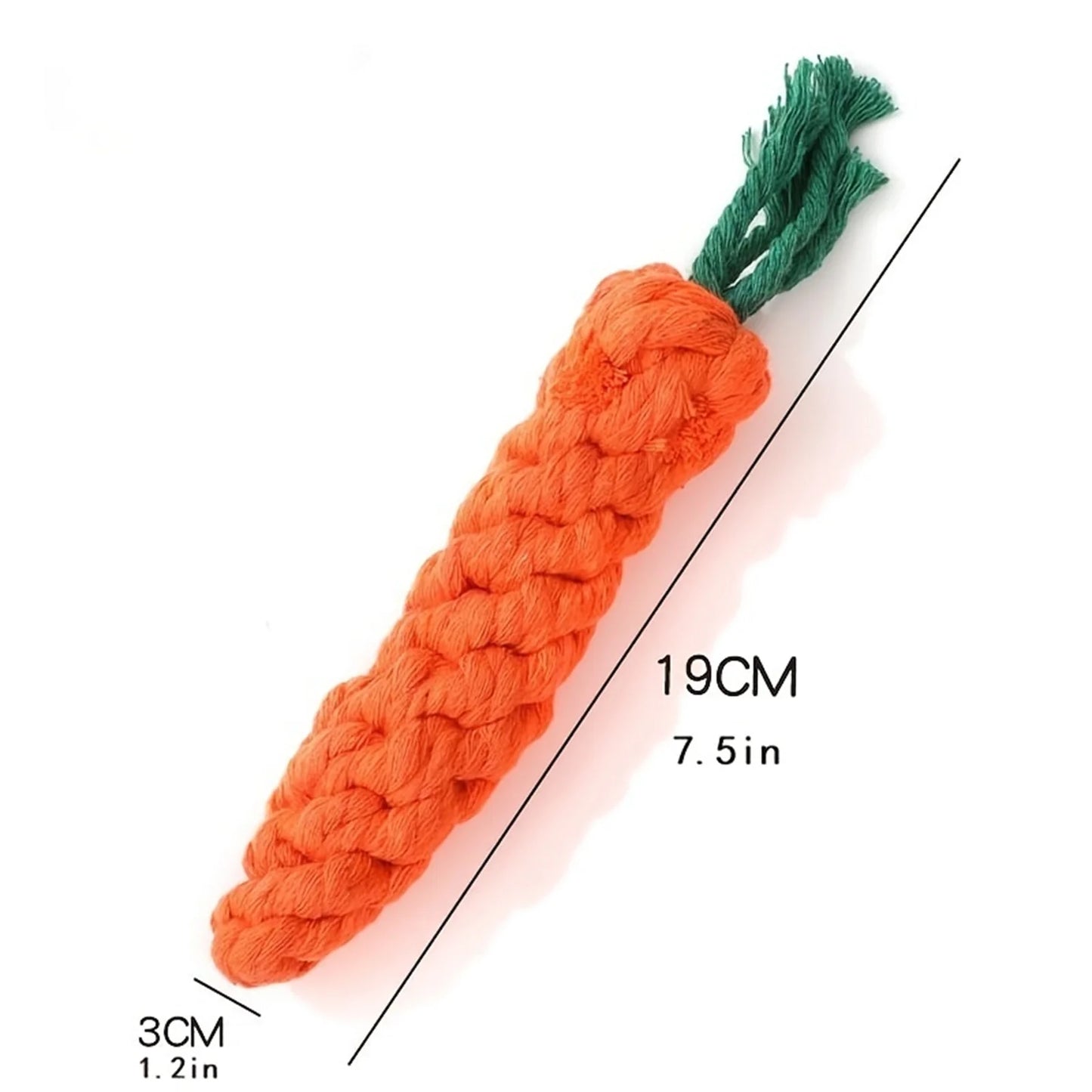 Bite-Resistant Carrot Rope Dog Toy