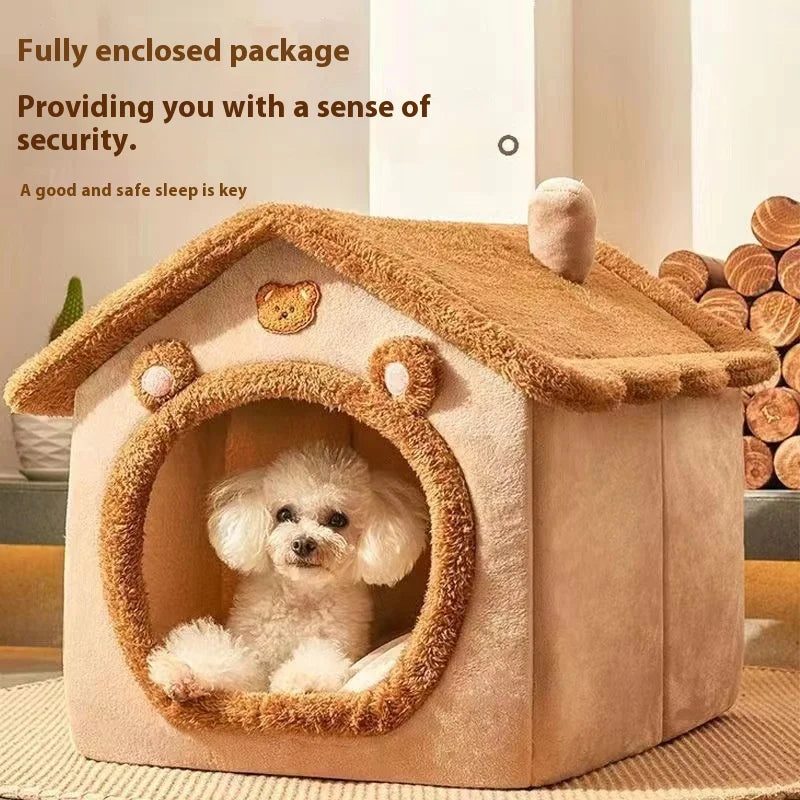All-Season Removable Washable Pet House Bed