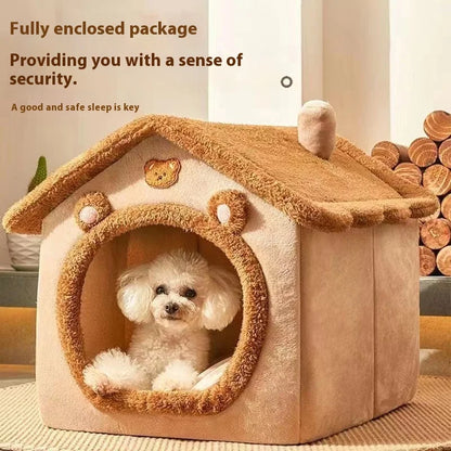 All-Season Removable Washable Pet House Bed