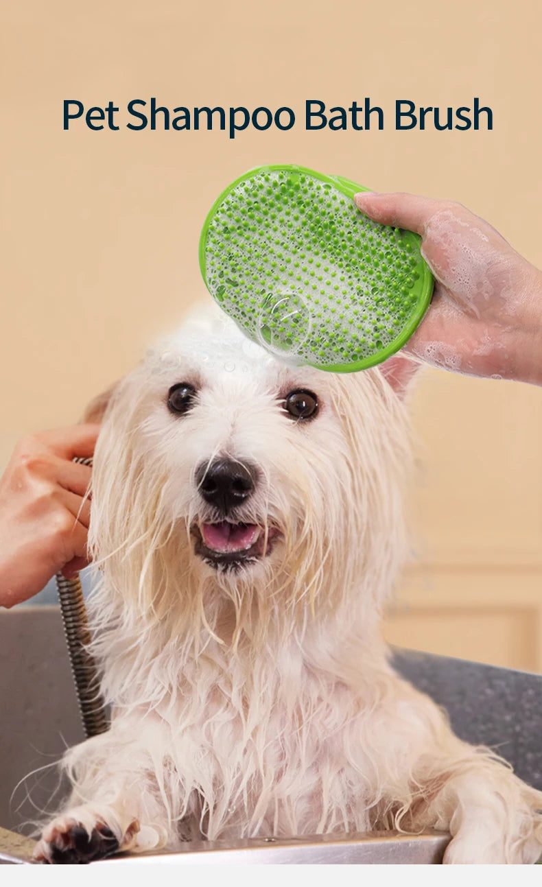 Soft Rubber Pet Grooming Massage Brush