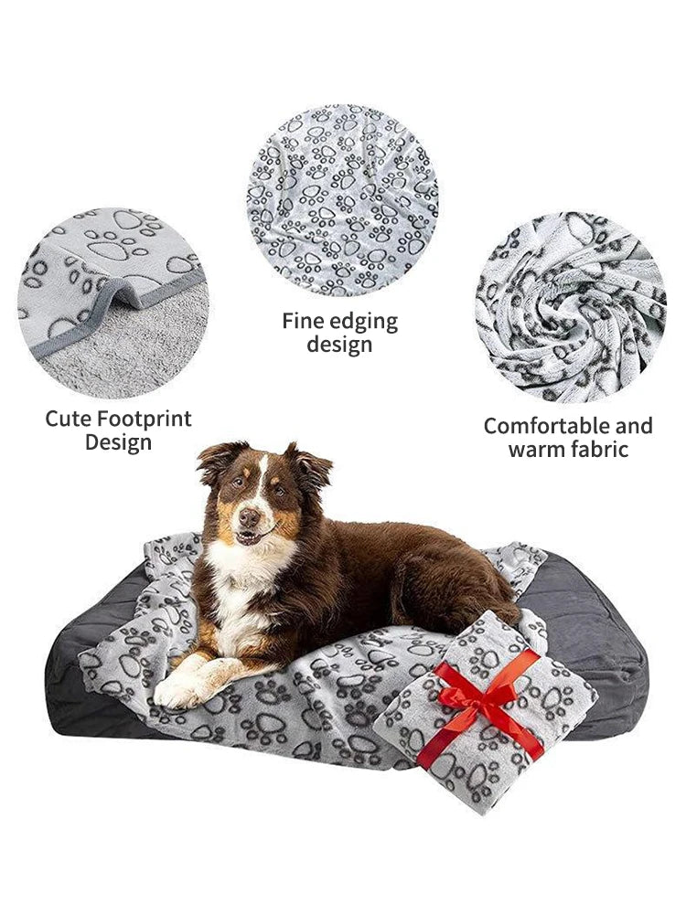 Soft Washable Winter Pet Blanket Grey