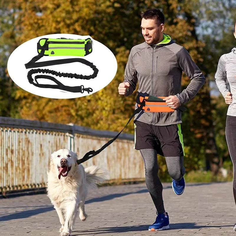 Hands-Free Reflective Running Dog Leash