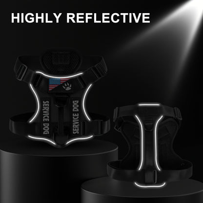 Reflective Service Dog Harness Vest