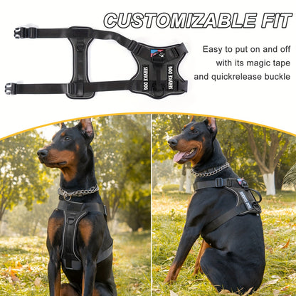 Reflective Service Dog Harness Vest